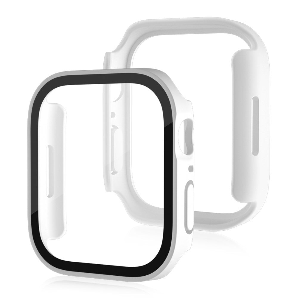 Mega Flot Apple Watch Series 8 (41mm) / Apple Watch Series 7 41mm Cover med Skærmbeskytter i Plastik og Hærdet Glas - Hvid#serie_2