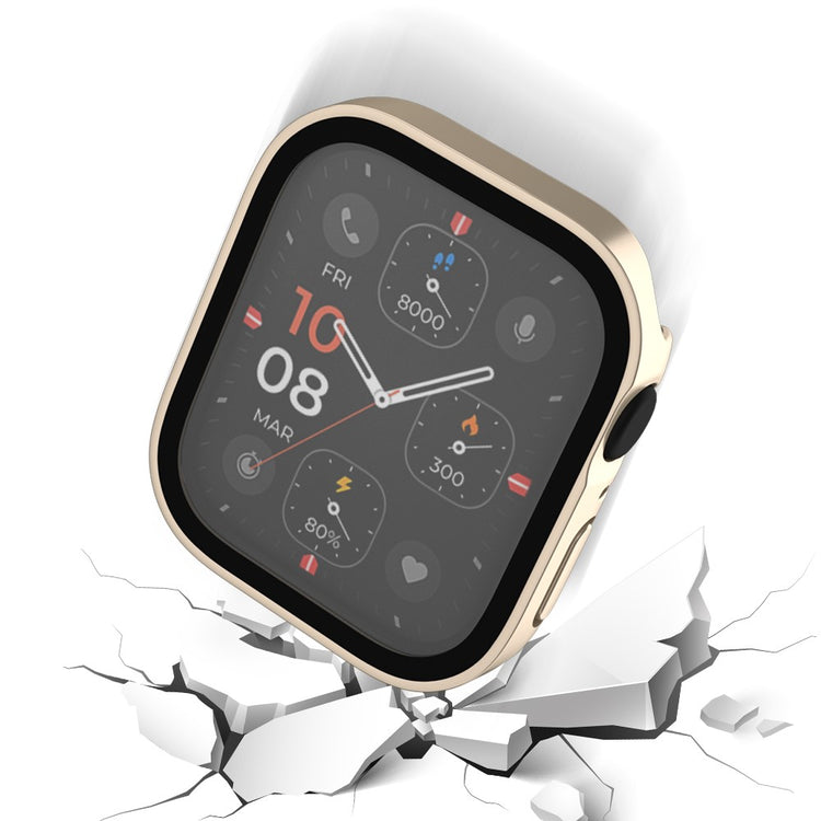 Mega Flot Apple Watch Series 8 (41mm) / Apple Watch Series 7 41mm Cover med Skærmbeskytter i Plastik og Hærdet Glas - Pink#serie_7