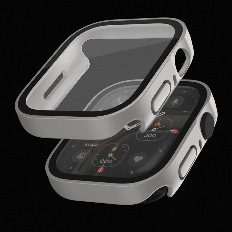Mega Flot Apple Watch Series 8 (41mm) / Apple Watch Series 7 41mm Cover med Skærmbeskytter i Plastik og Hærdet Glas - Gennemsigtig#serie_9
