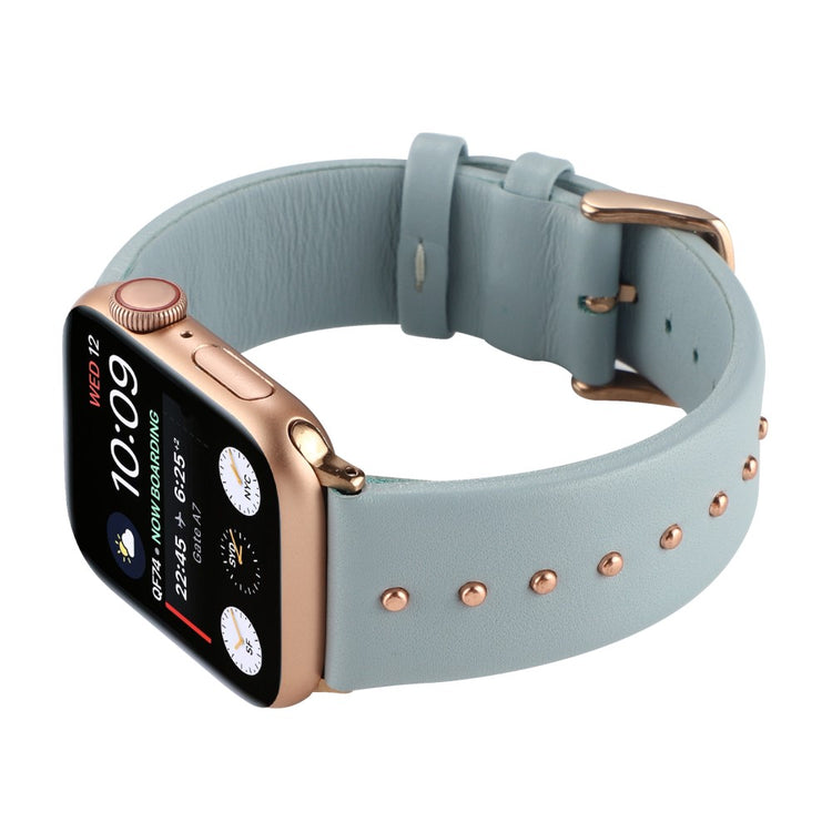 Meget Fantastisk Ægte Læder Universal Rem passer til Apple Smartwatch - Blå#serie_2