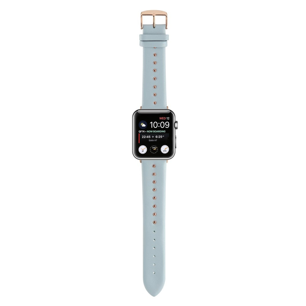 Meget Fantastisk Ægte Læder Universal Rem passer til Apple Smartwatch - Blå#serie_2