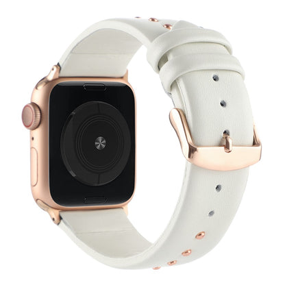 Meget Fantastisk Ægte Læder Universal Rem passer til Apple Smartwatch - Hvid#serie_4