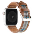 Flot Kunstlæder Og Nylon Universal Rem passer til Apple Smartwatch
