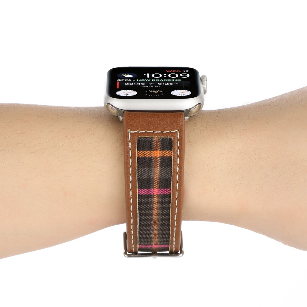 Flot Kunstlæder Og Nylon Universal Rem passer til Apple Smartwatch - Flerfarvet#serie_4