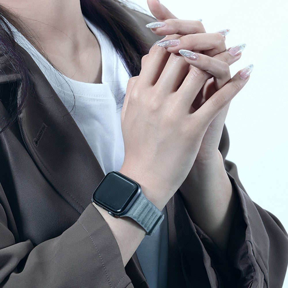 Helt Vildt Flot Kunstlæder Universal Rem passer til Apple Smartwatch - Blå#serie_4