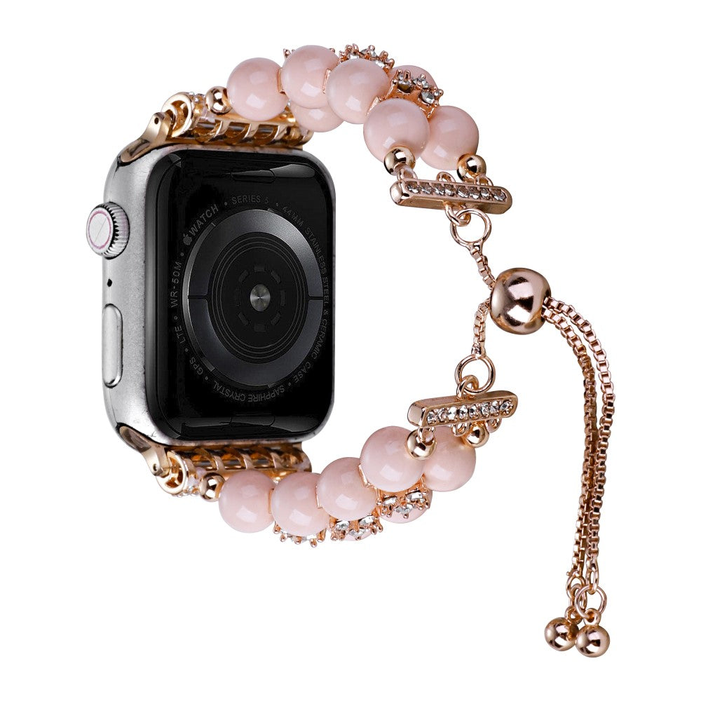 Sejt Plastik Og Rhinsten Universal Rem passer til Apple Smartwatch - Pink#serie_10