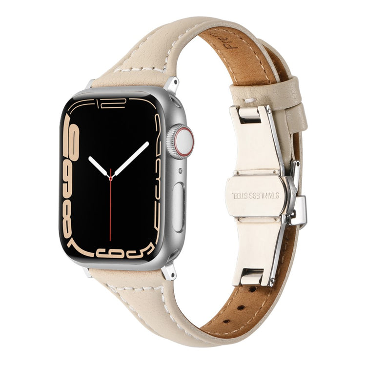 Vildt Pænt Ægte Læder Universal Rem passer til Apple Smartwatch - Brun#serie_1