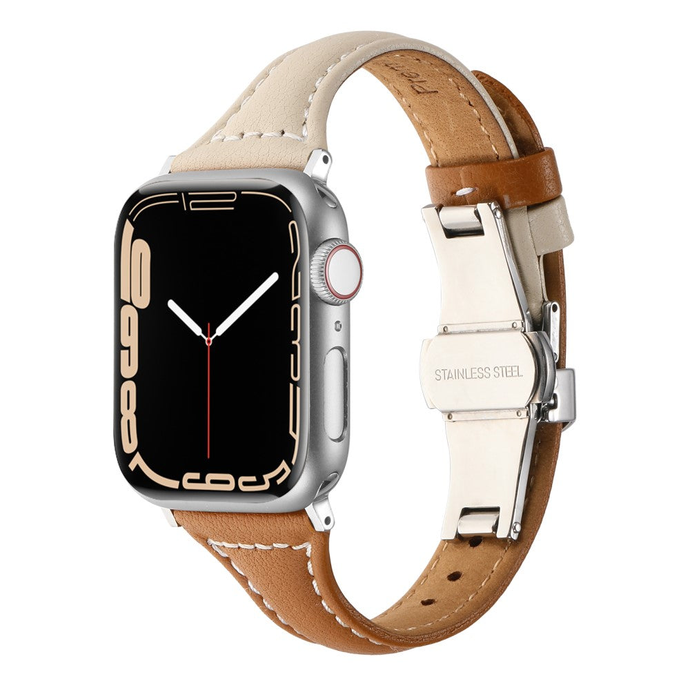 Vildt Pænt Ægte Læder Universal Rem passer til Apple Smartwatch - Brun#serie_8