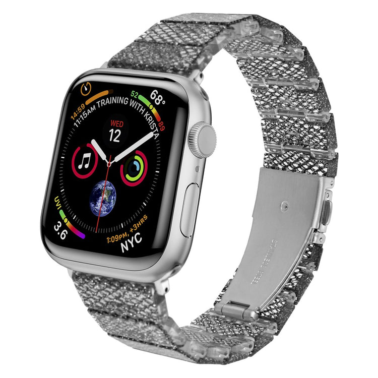 Meget Hårdfør Plastik Universal Rem passer til Apple Smartwatch - Sølv#serie_11