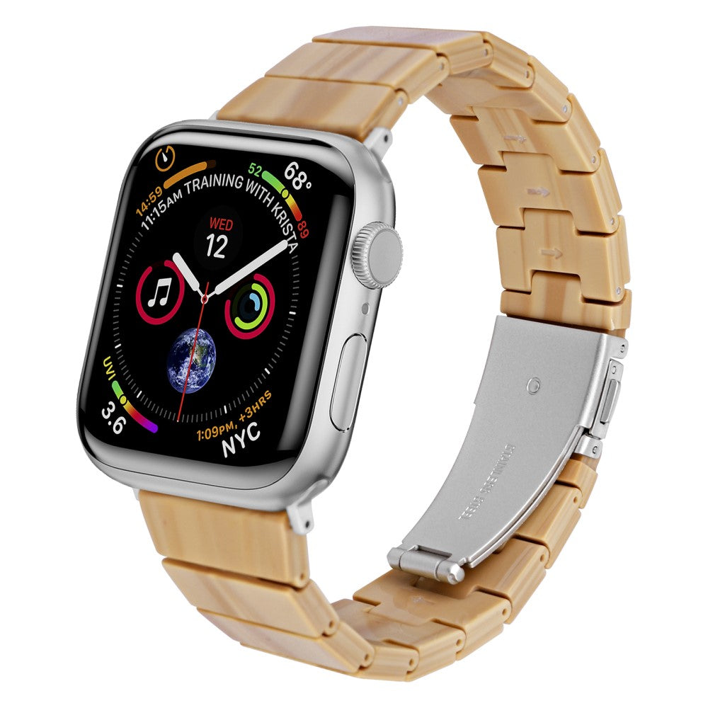 Meget Hårdfør Plastik Universal Rem passer til Apple Smartwatch - Brun#serie_5