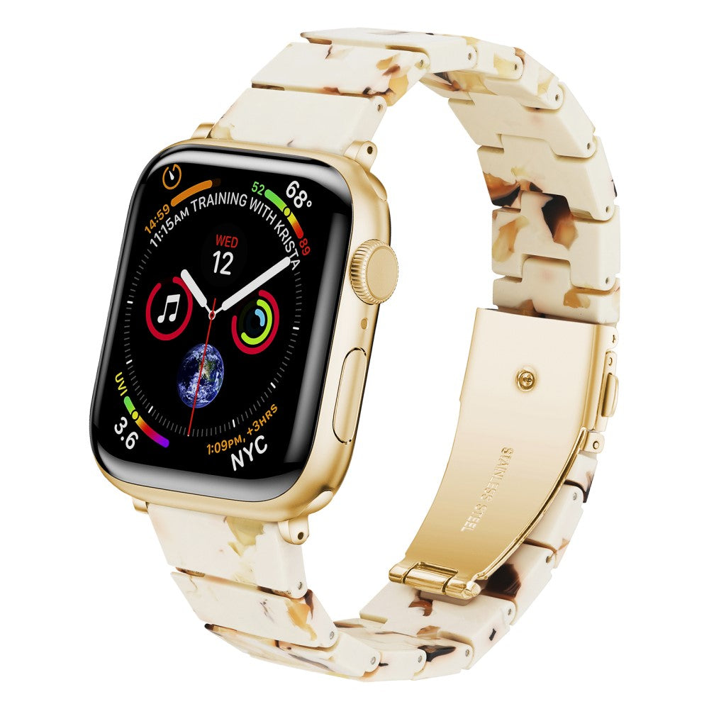 Meget Hårdfør Plastik Universal Rem passer til Apple Smartwatch - Brun#serie_6