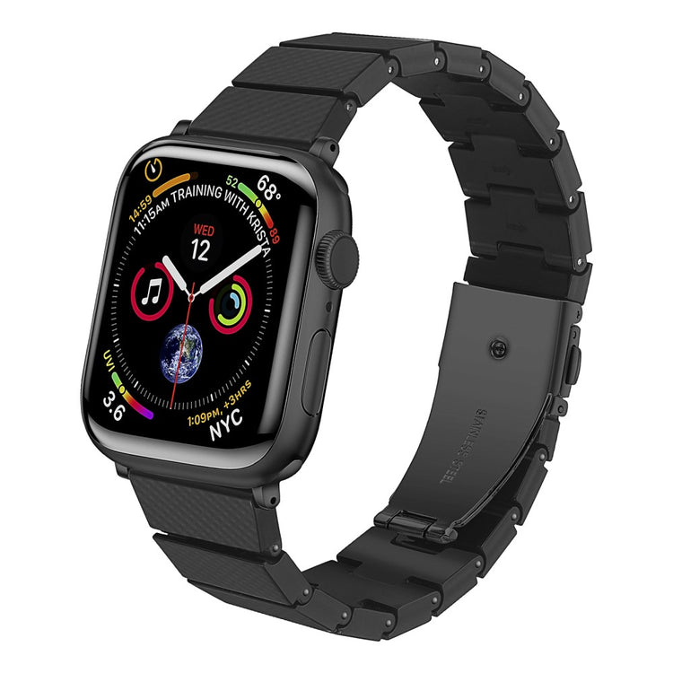 Meget Hårdfør Plastik Universal Rem passer til Apple Smartwatch - Sort#serie_7
