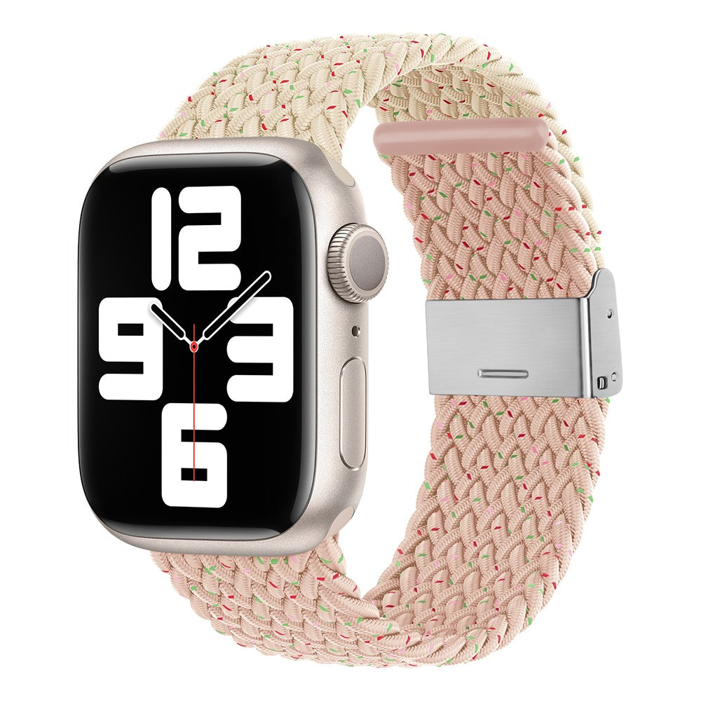 Tidsløst Nylon Universal Rem passer til Apple Smartwatch - Pink#serie_4