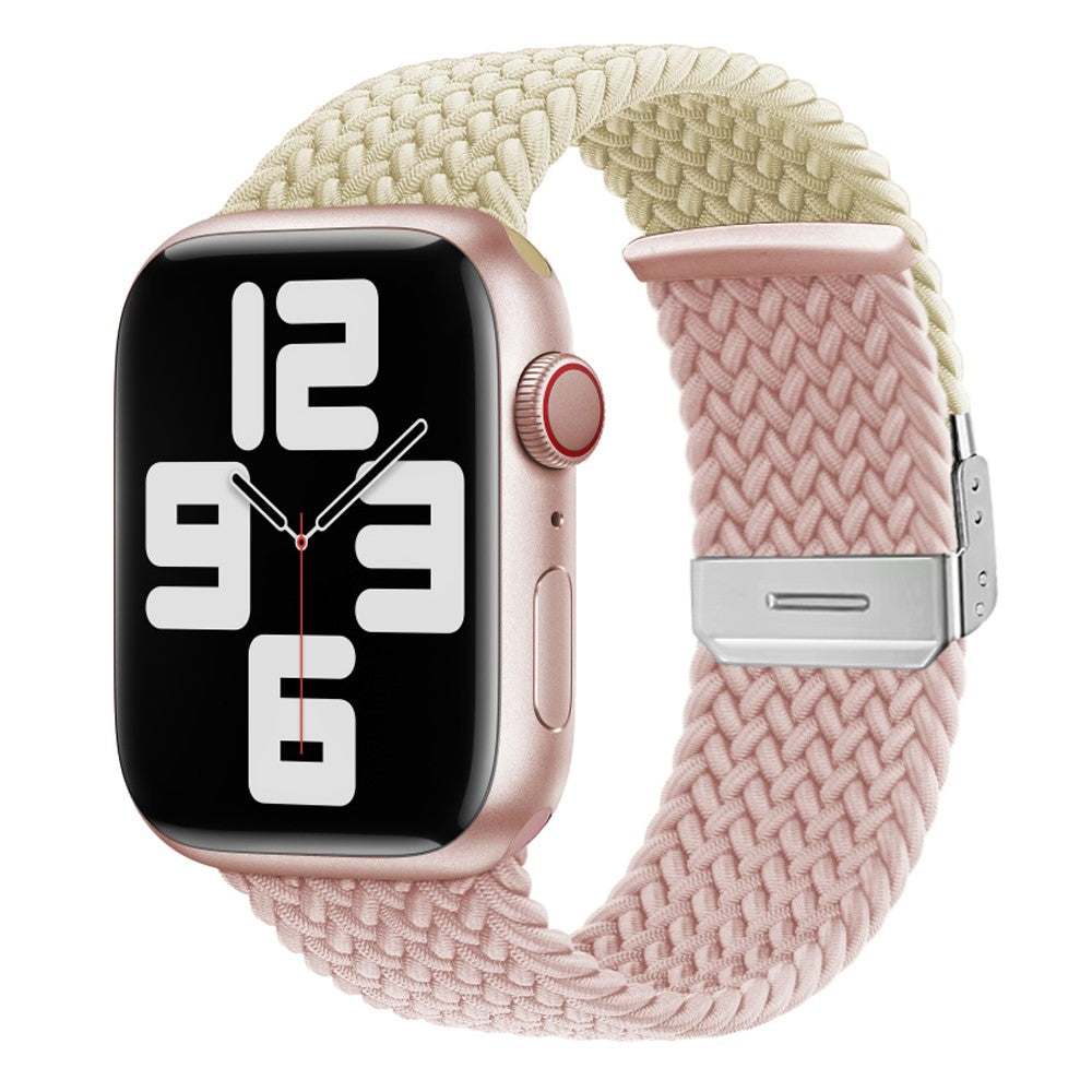 Tidsløst Nylon Universal Rem passer til Apple Smartwatch - Pink#serie_8