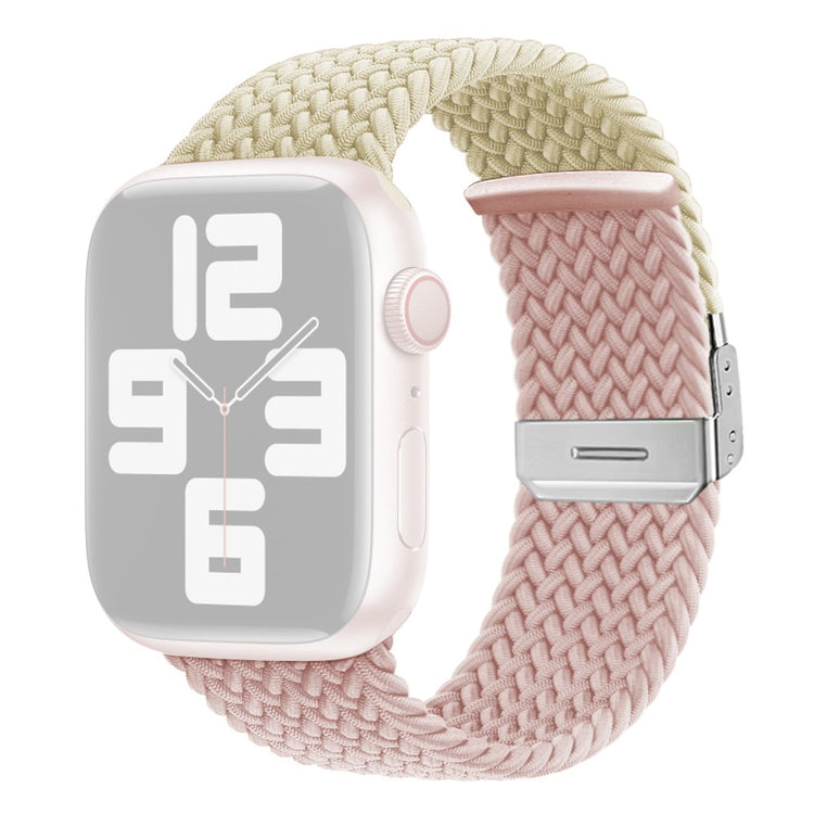 Tidsløst Nylon Universal Rem passer til Apple Smartwatch - Pink#serie_8