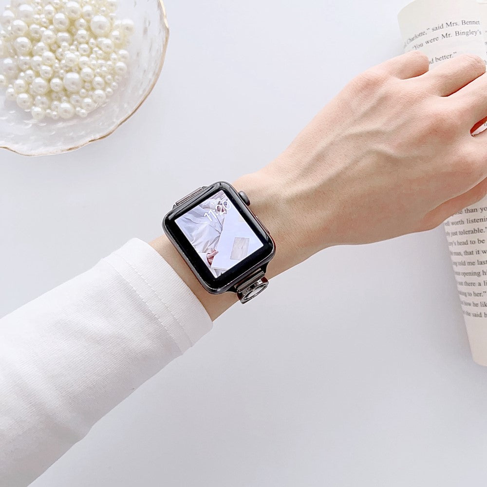 Komfortabel Metal Universal Rem passer til Apple Smartwatch - Sort#serie_3