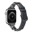 Fint Metal Og Kunstlæder Universal Rem passer til Apple Smartwatch