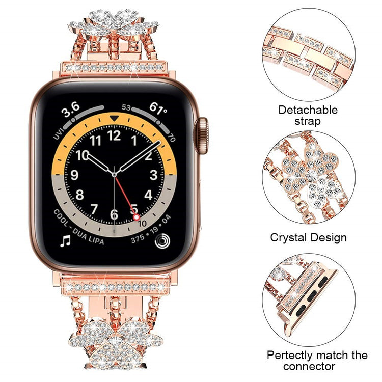 Eminent Metal Og Rhinsten Universal Rem passer til Apple Smartwatch - Pink#serie_1