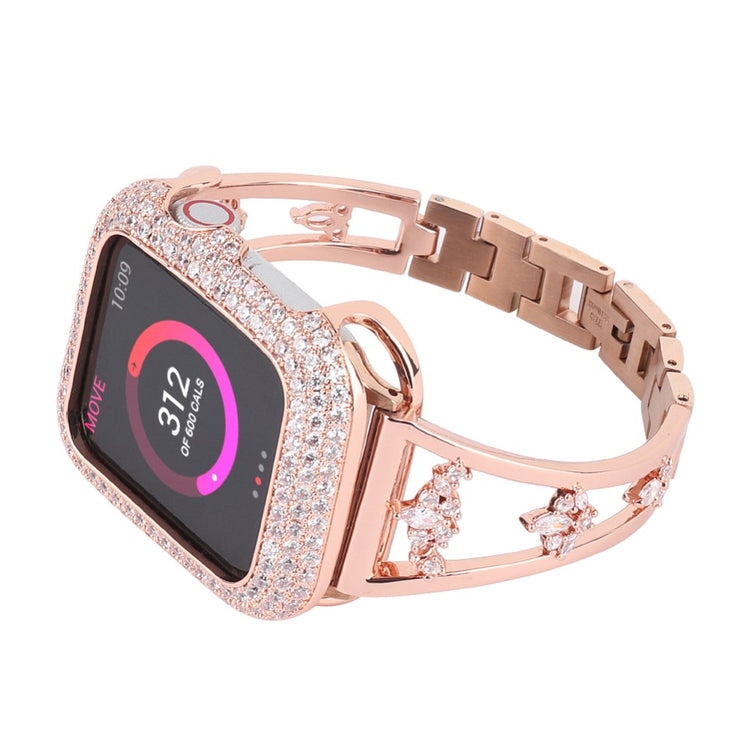 Rigtigt Nydelig Metal Universal Rem passer til Apple Smartwatch - Pink#serie_2
