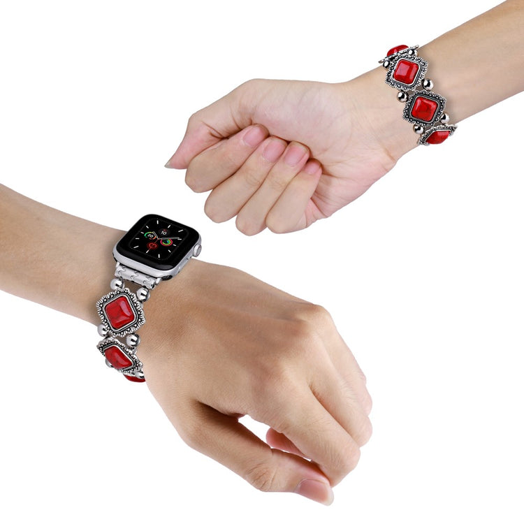 Super Godt Metal Universal Rem passer til Apple Smartwatch - Rød#serie_2