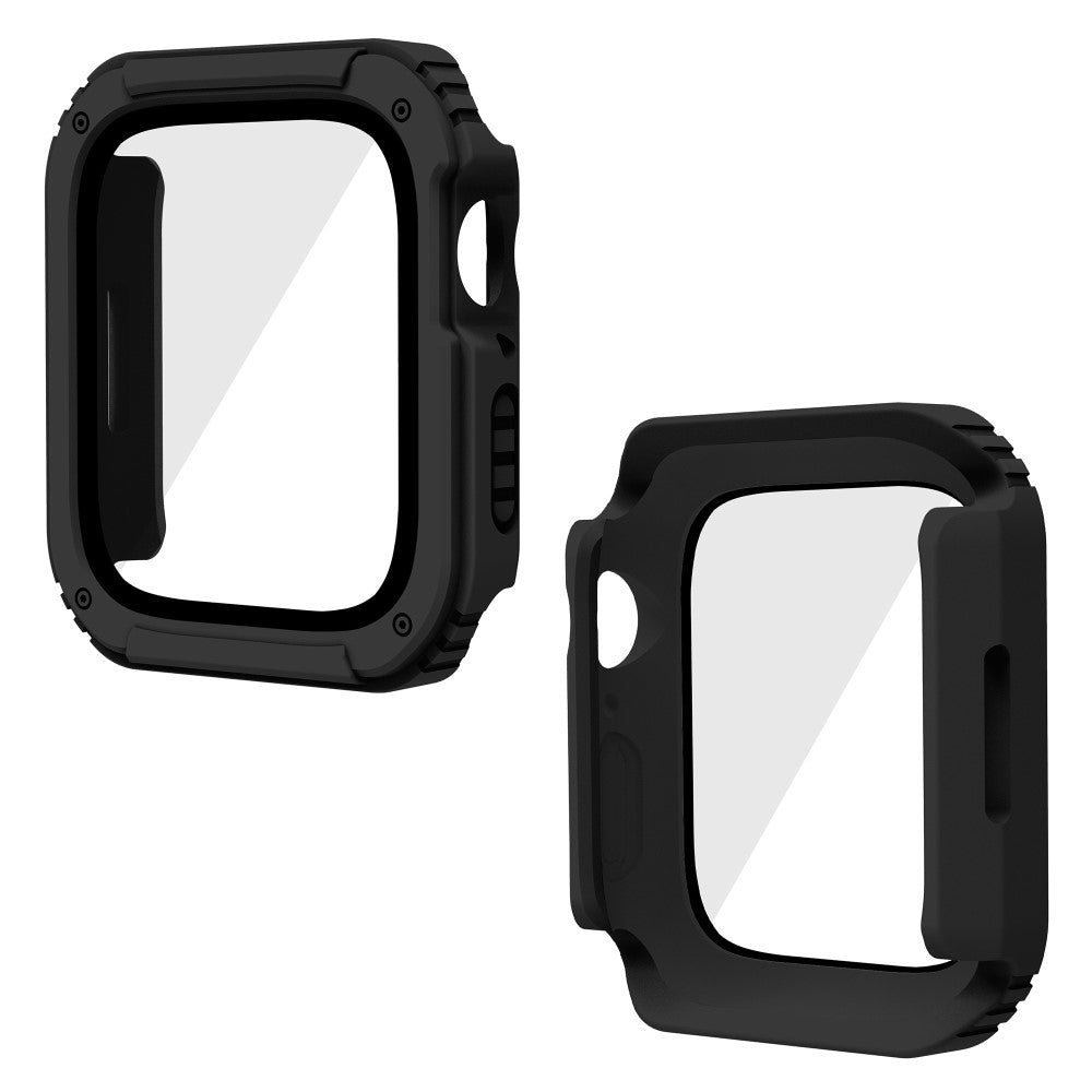 Flot Apple Watch Series 8 (45mm) / Apple Watch Series 7 45mm Cover med Skærmbeskytter i Plastik og Hærdet Glas - Sort#serie_1