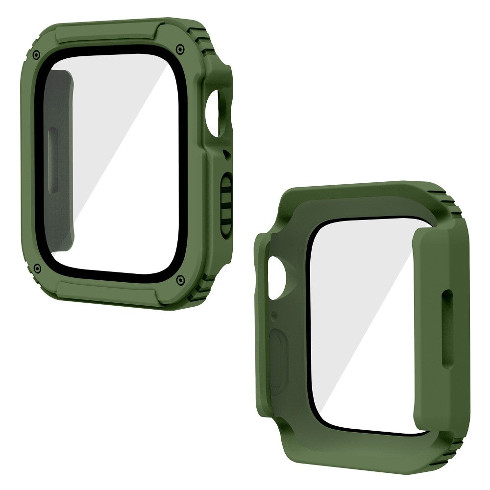 Flot Apple Watch Series 8 (45mm) / Apple Watch Series 7 45mm Cover med Skærmbeskytter i Plastik og Hærdet Glas - Grøn#serie_3