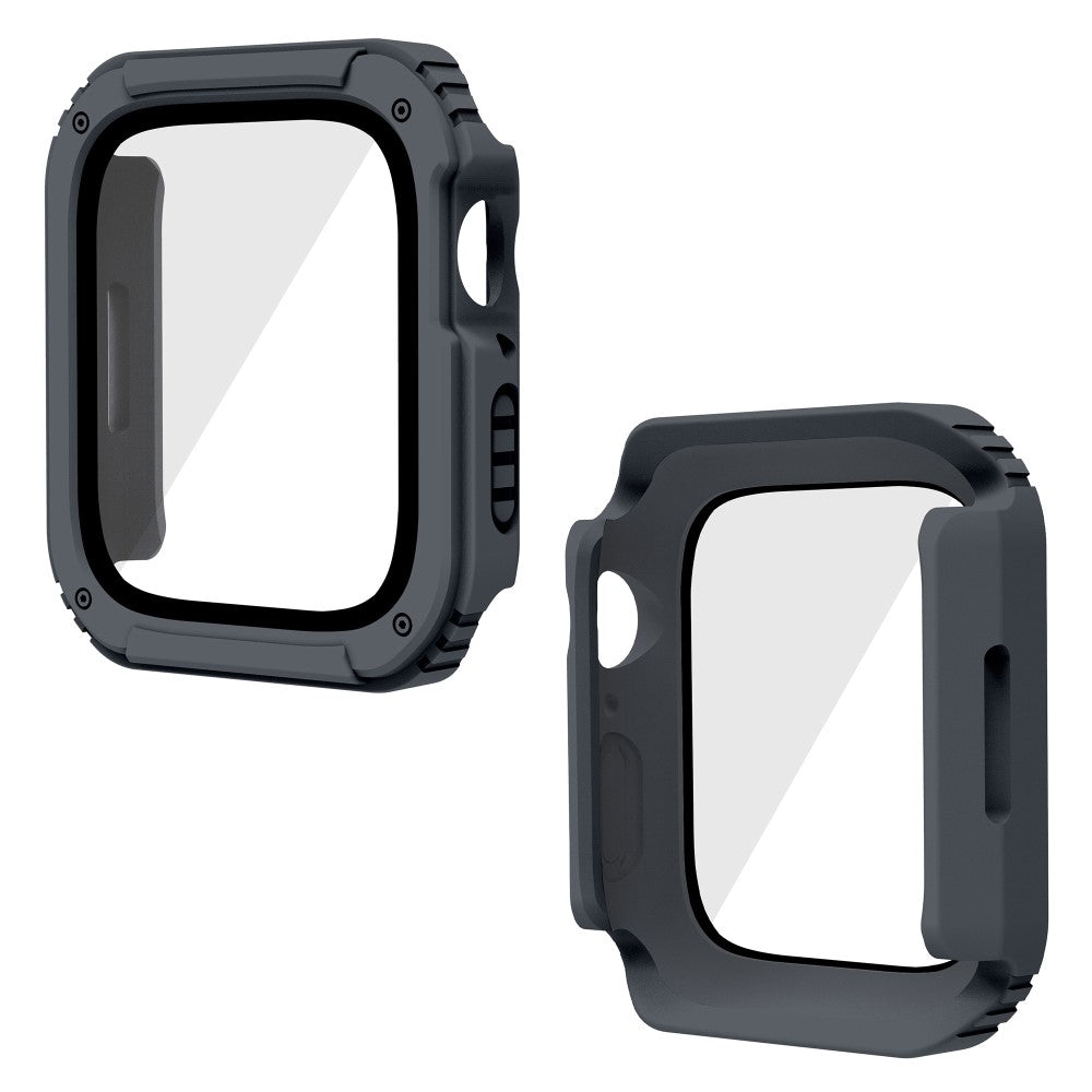 Flot Apple Watch Series 8 (45mm) / Apple Watch Series 7 45mm Cover med Skærmbeskytter i Plastik og Hærdet Glas - Sølv#serie_4