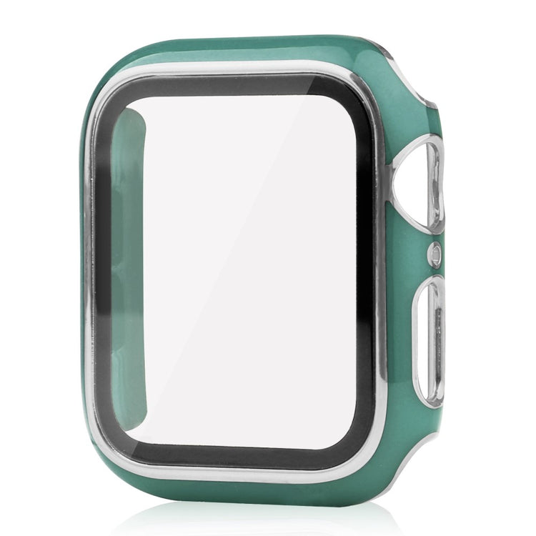 Meget Fint Apple Watch Series 8 (45mm) / Apple Watch Series 7 45mm Cover med Skærmbeskytter i Plastik og Hærdet Glas - Grøn#serie_11