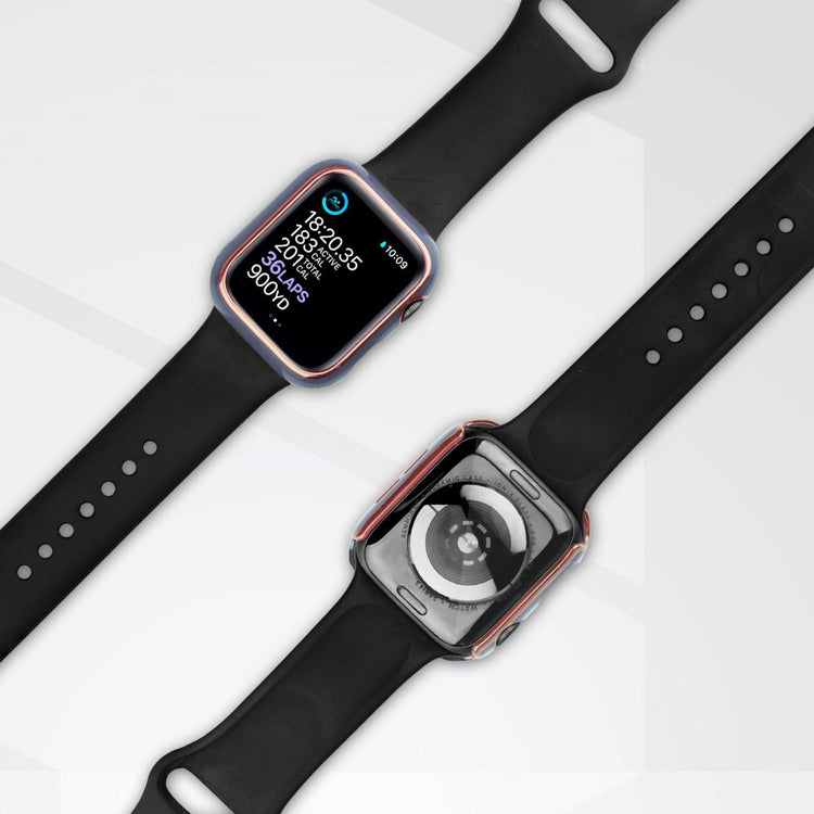 Meget Fint Apple Watch Series 8 (45mm) / Apple Watch Series 7 45mm Cover med Skærmbeskytter i Plastik og Hærdet Glas - Blå#serie_9