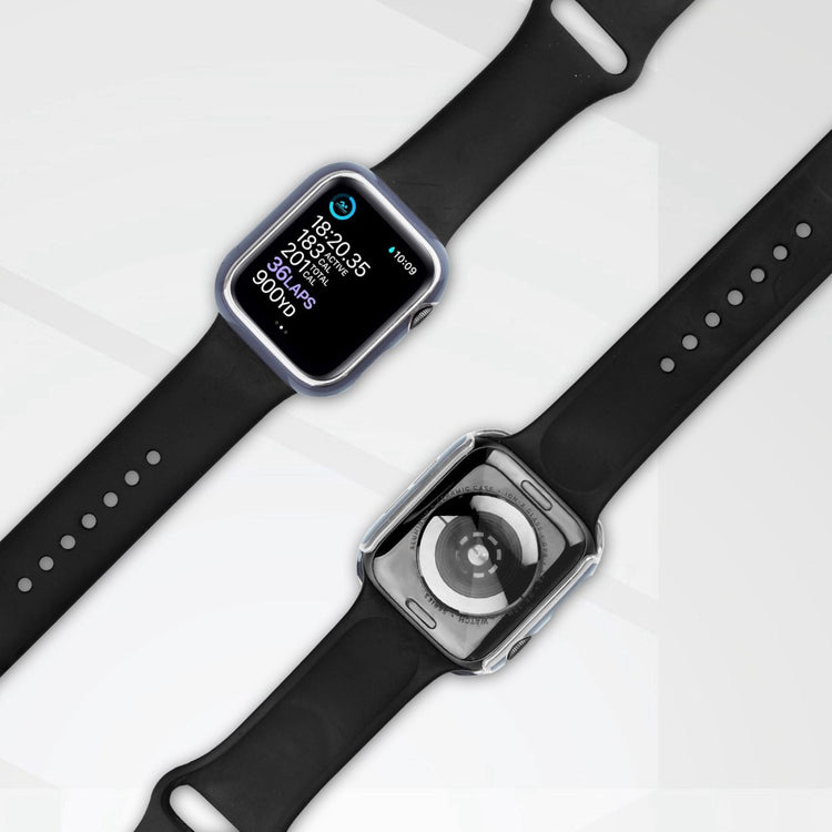 Apple Watch Series 8 (45mm) / Apple Watch Series 7 45mm Plastik Cover med Cover og Hærdet Glas - Blå#serie_10