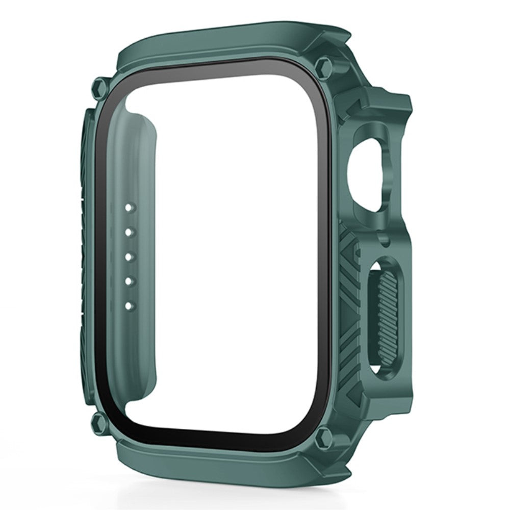 Mega Godt Apple Watch Series 8 (45mm) / Apple Watch Series 7 45mm Cover med Skærmbeskytter i Plastik og Hærdet Glas - Grøn#serie_6