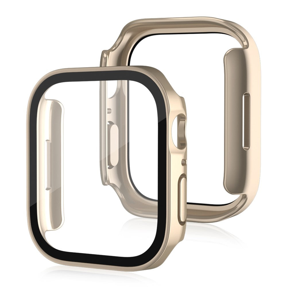 Mega Fed Apple Watch Series 8 (45mm) / Apple Watch Series 7 45mm Cover med Skærmbeskytter i Plastik og Hærdet Glas - Pink#serie_7