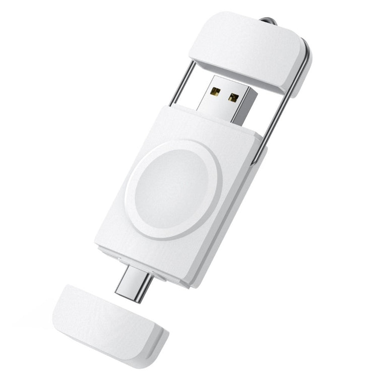 1m Plastik Universal Apple Trådløs Magnetisk  USB Type-C Ladestation - Hvid#serie_109