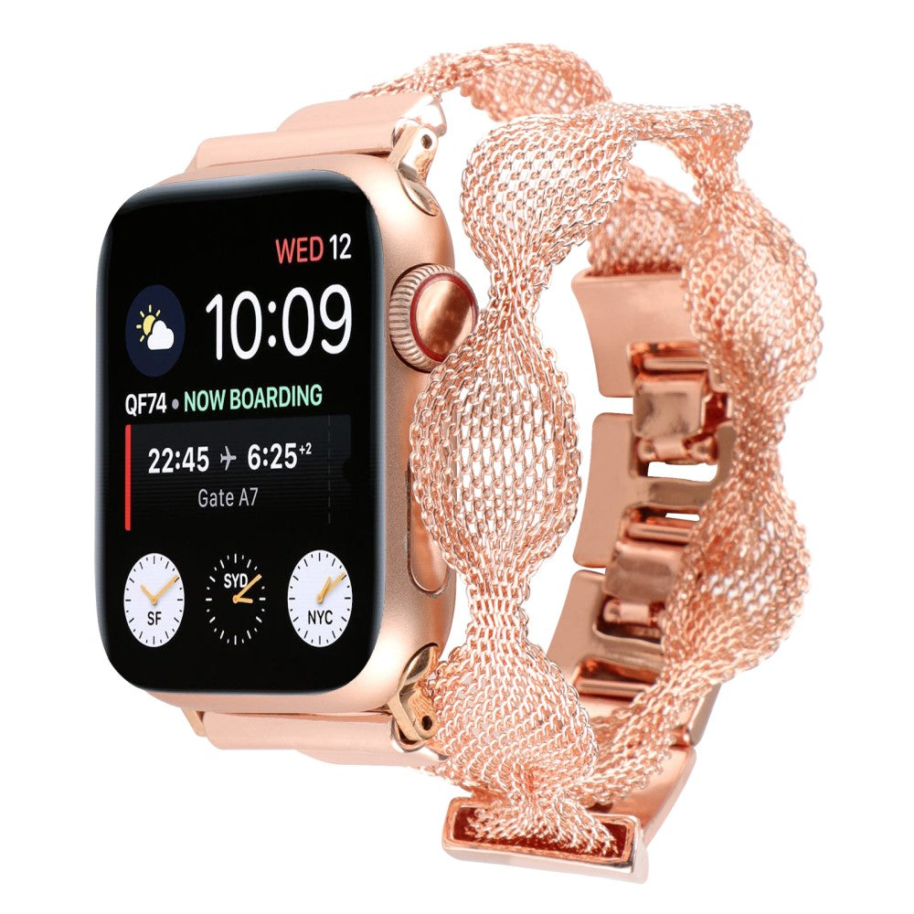 Mega Hårdfør Metal Universal Rem passer til Apple Smartwatch - Pink#serie_1