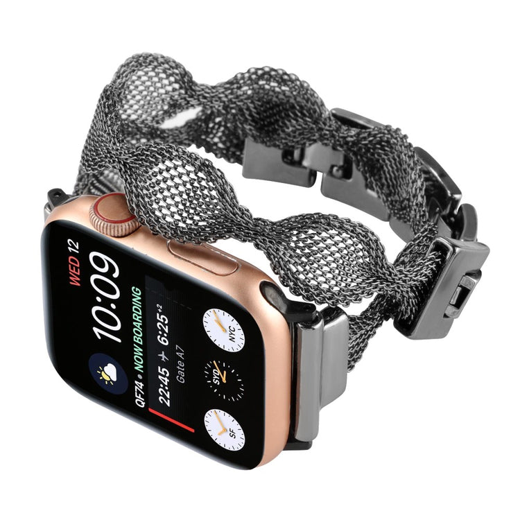 Mega Hårdfør Metal Universal Rem passer til Apple Smartwatch - Sort#serie_2