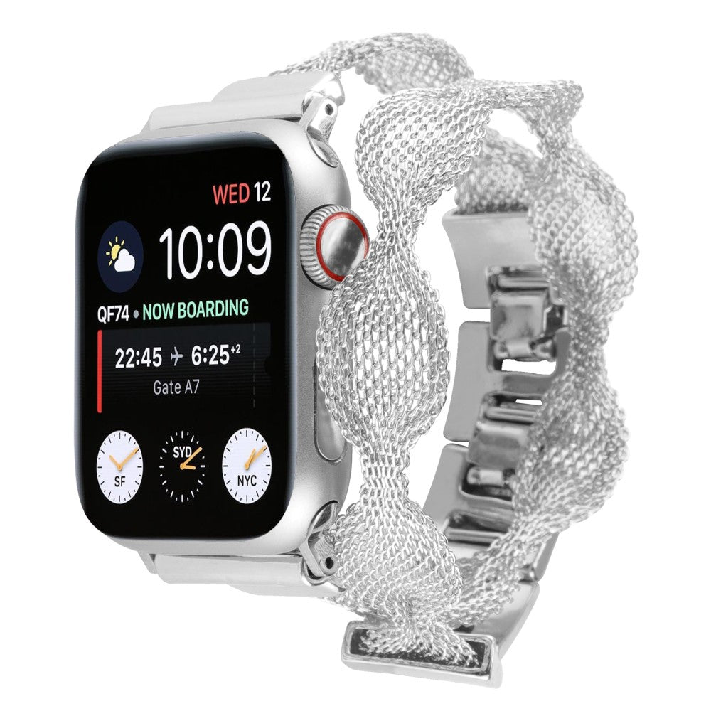 Mega Hårdfør Metal Universal Rem passer til Apple Smartwatch - Sølv#serie_4