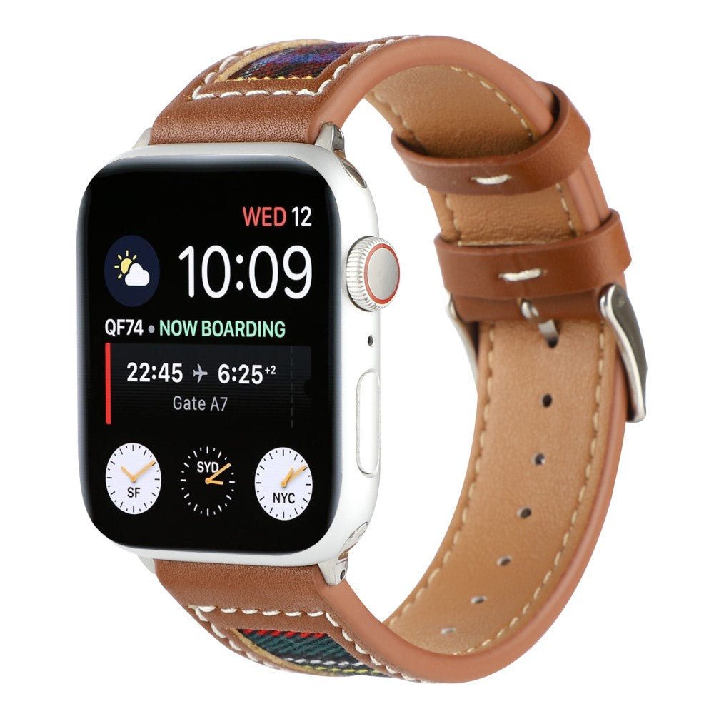 Mega Fed Kunstlæder Og Nylon Universal Rem passer til Apple Smartwatch - Flerfarvet#serie_3