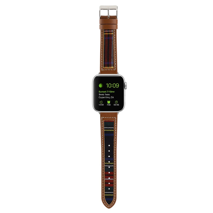 Mega Fed Kunstlæder Og Nylon Universal Rem passer til Apple Smartwatch - Flerfarvet#serie_3
