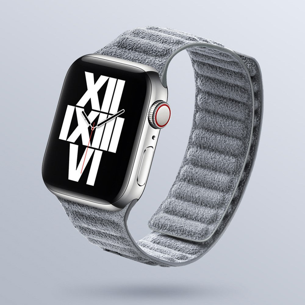 Rigtigt Elegant Kunstlæder Universal Rem passer til Apple Smartwatch - Sølv#serie_2