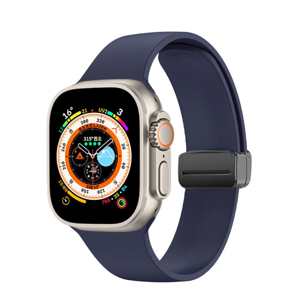 Klassisk Silikone Universal Rem passer til Apple Smartwatch - Blå#serie_11