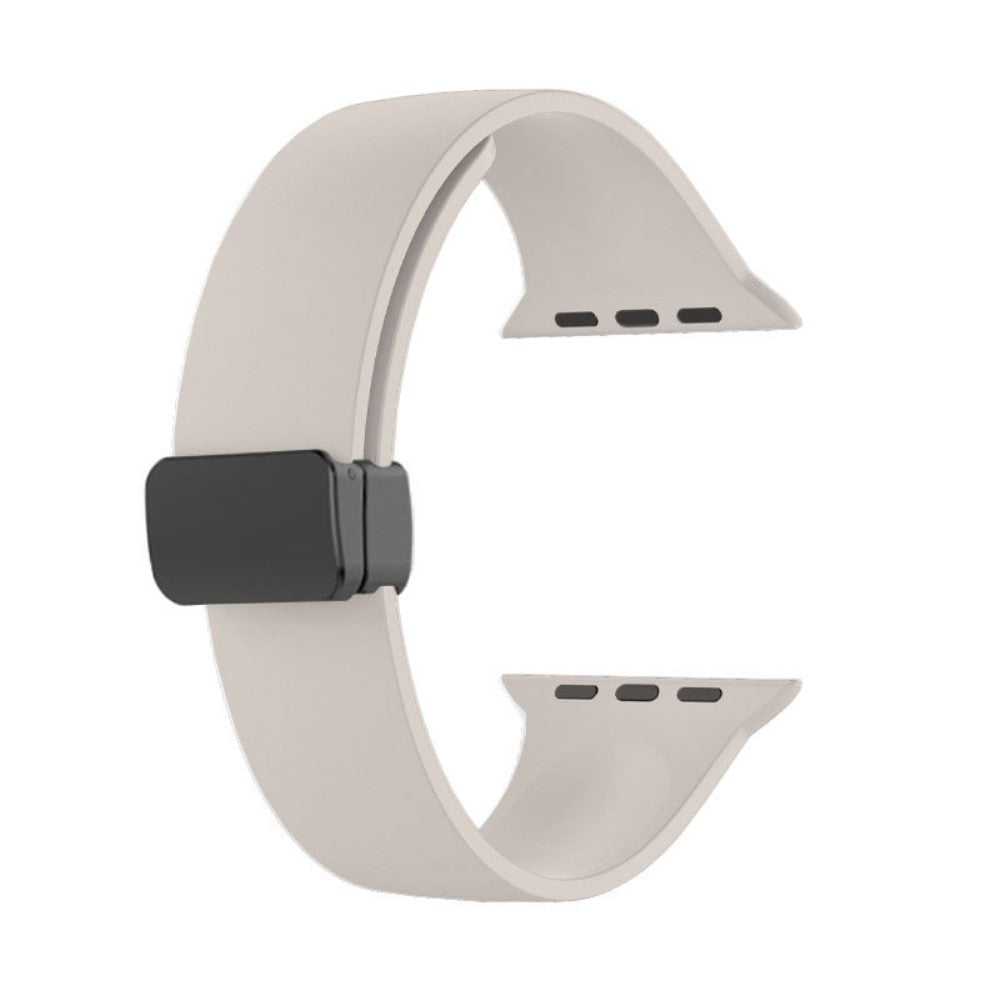 Klassisk Silikone Universal Rem passer til Apple Smartwatch - Hvid#serie_12