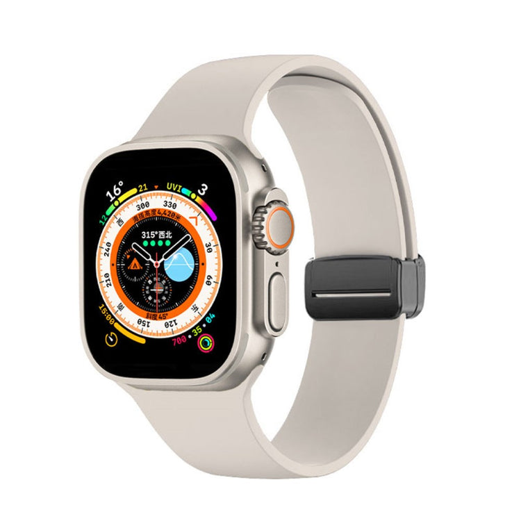 Klassisk Silikone Universal Rem passer til Apple Smartwatch - Hvid#serie_12