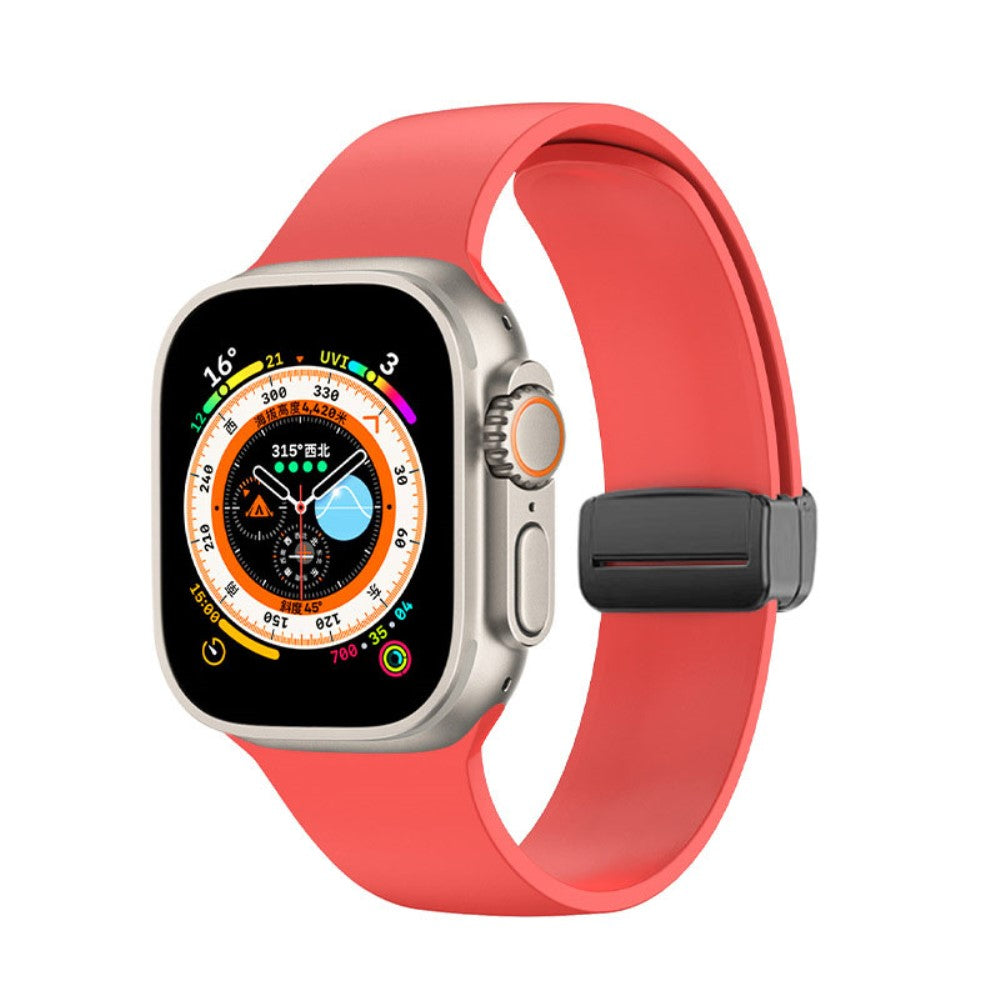 Klassisk Silikone Universal Rem passer til Apple Smartwatch - Rød#serie_5