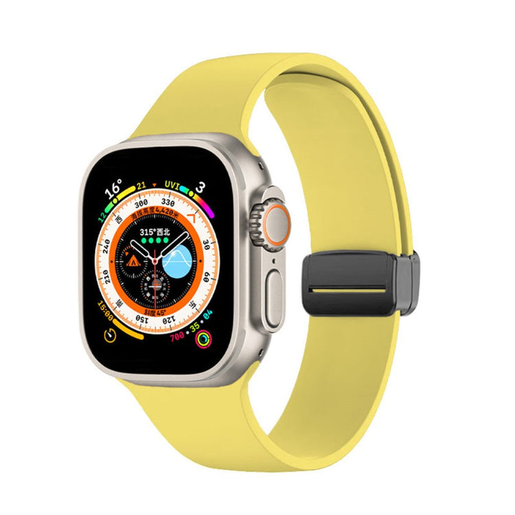 Klassisk Silikone Universal Rem passer til Apple Smartwatch - Gul#serie_6