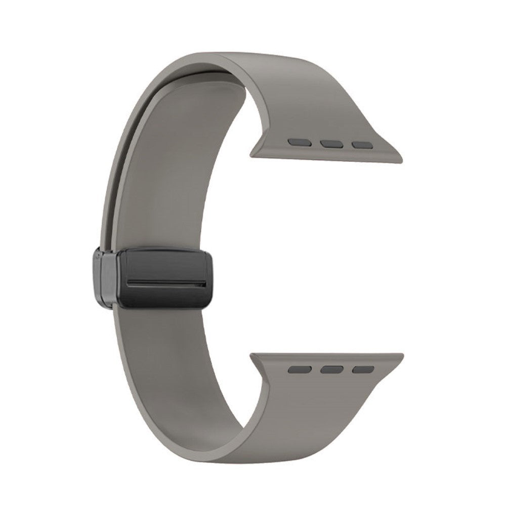 Klassisk Silikone Universal Rem passer til Apple Smartwatch - Sølv#serie_7