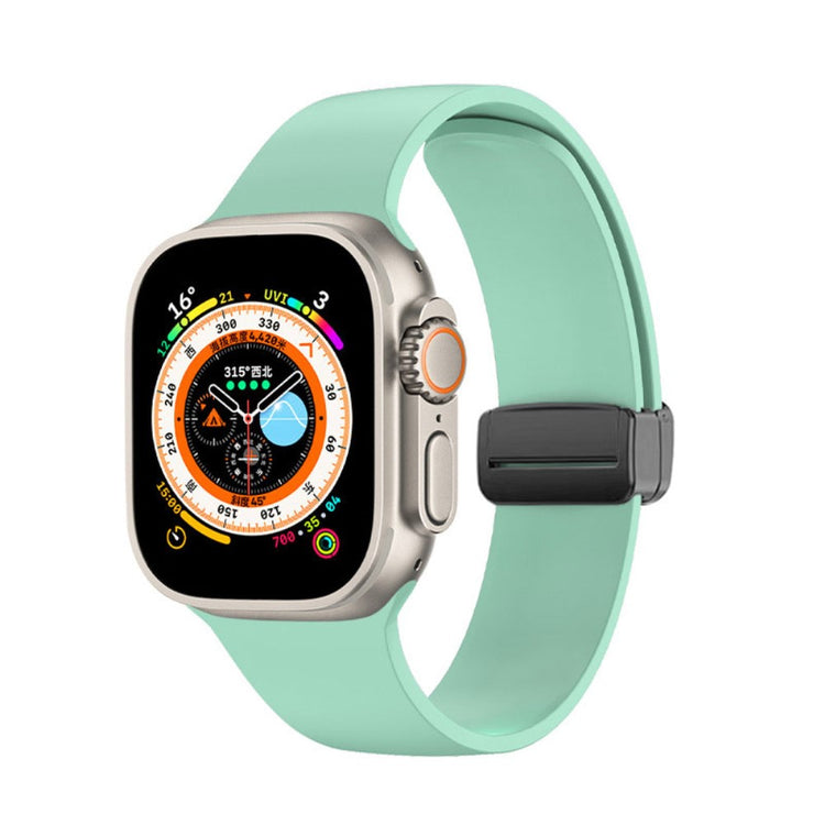 Klassisk Silikone Universal Rem passer til Apple Smartwatch - Grøn#serie_9