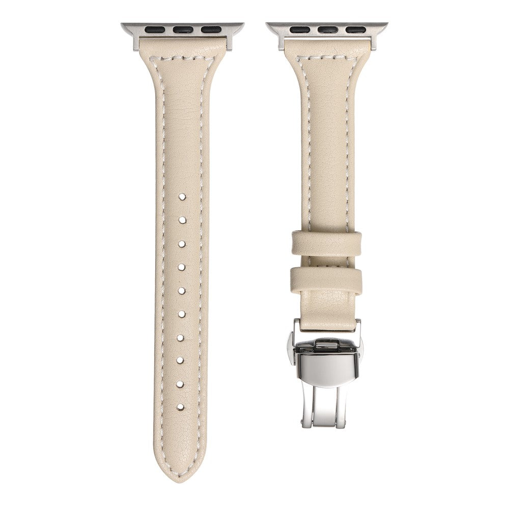 Rigtigt Cool Ægte Læder Universal Rem passer til Apple Smartwatch - Brun#serie_1