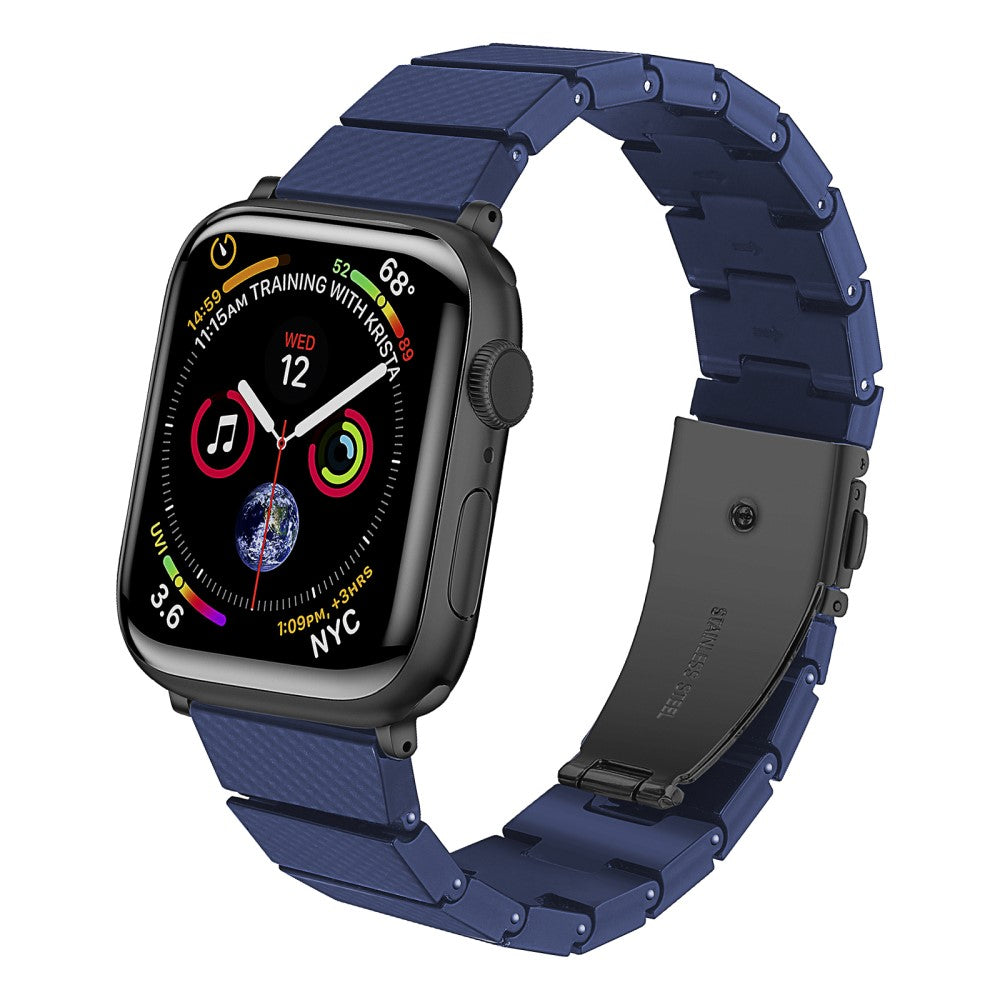 Meget Fed Plastik Universal Rem passer til Apple Smartwatch - Blå#serie_9