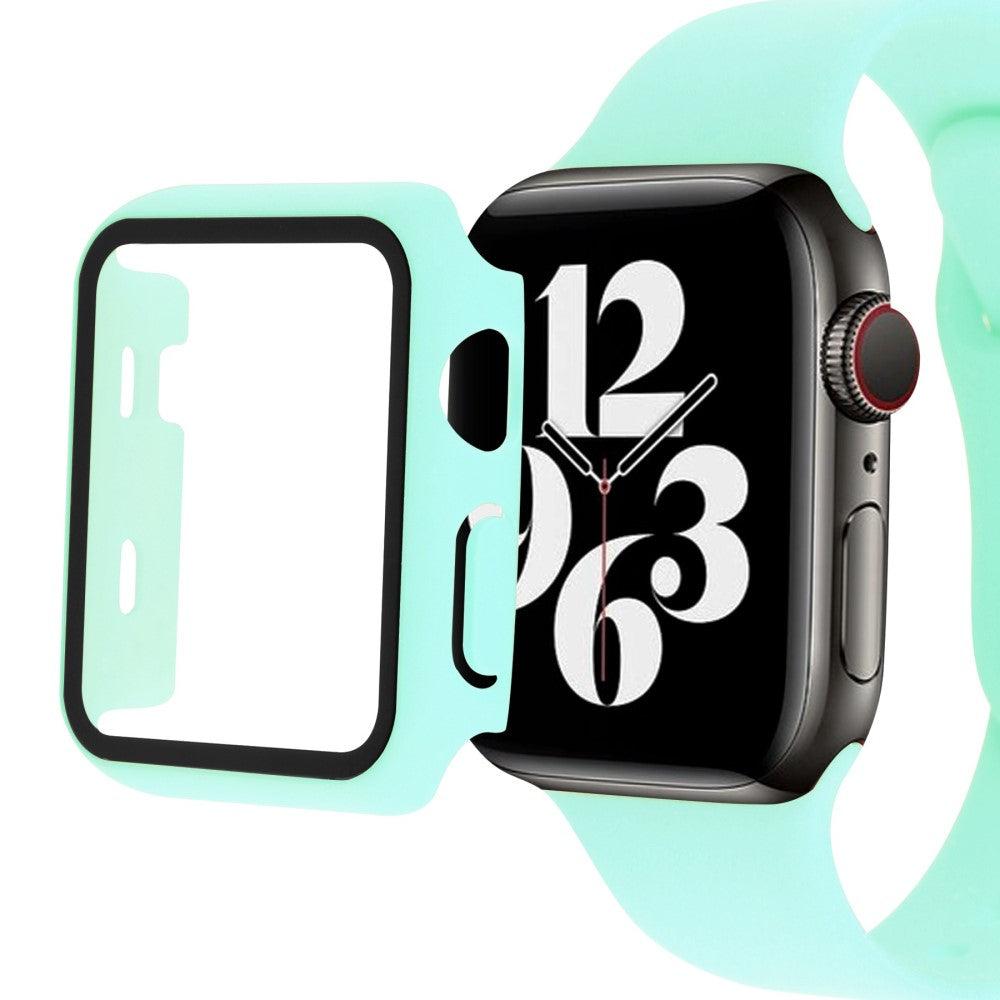 Fint Universal Apple Cover med Skærmbeskytter i Plastik og Hærdet Glas - Grøn#serie_7