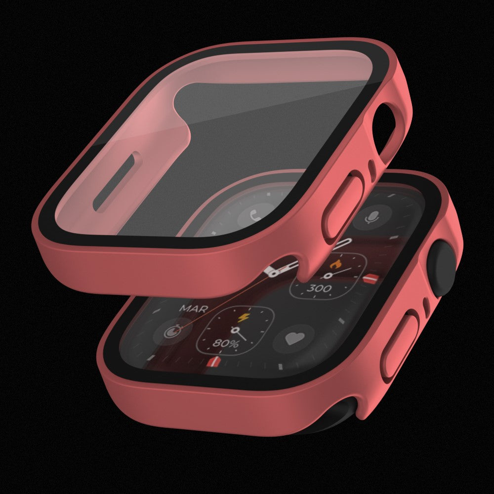 Rigtigt Fed Universal Apple Cover med Skærmbeskytter i Plastik og Hærdet Glas - Rød#serie_4